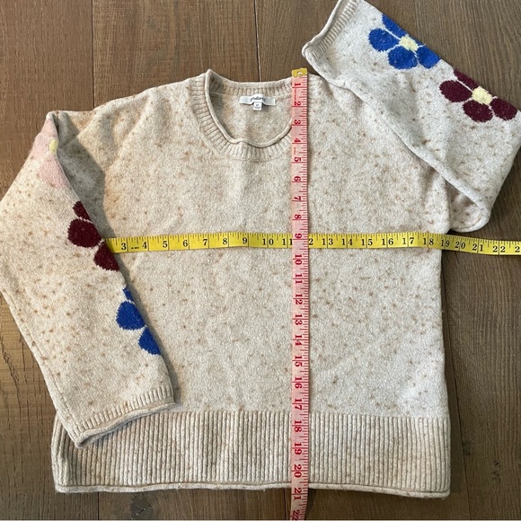 Madewell Floral Accents Beige Women's Sweater (Size XS) - Picture 9 of 11